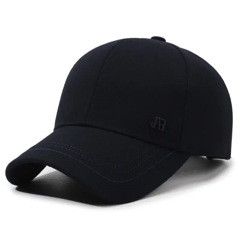 Men's Black Baseball Cap with Brand Logo - Image 3