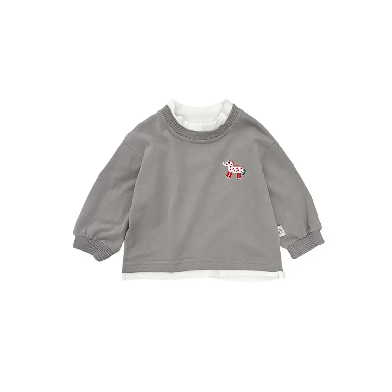 Children's New Handsome Sweater Set Black Grey - Image 7