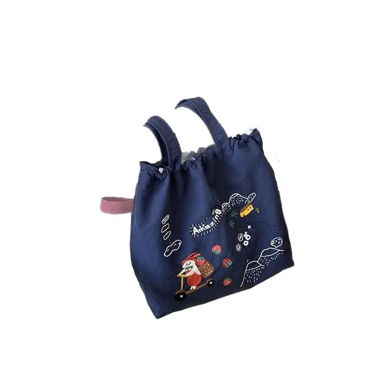 2025 Embroidered Drawstring Bag for Women Large Capacity - Image 6