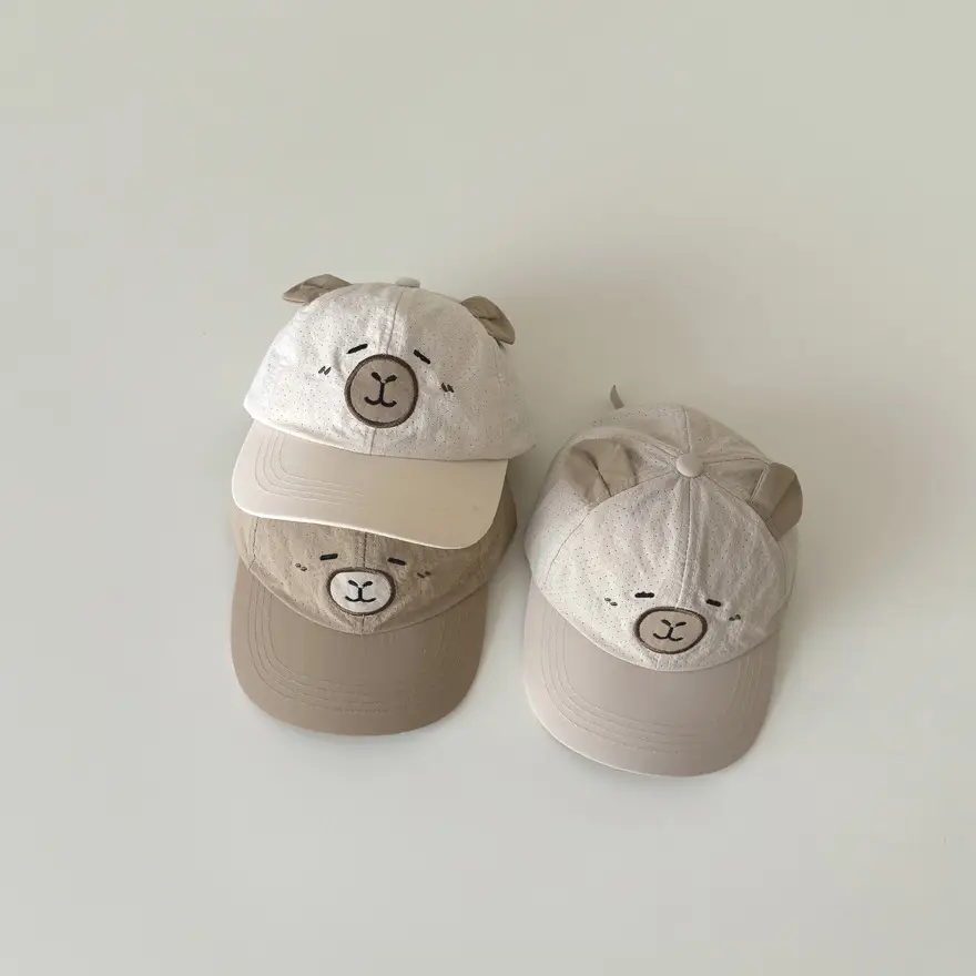 Autumn Winter Bear Sun Hat for Kids - Image 3