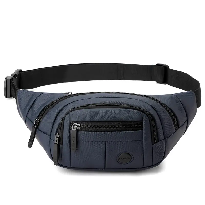 Men's Black Waist Bag with Adjustable Strap - Image 9