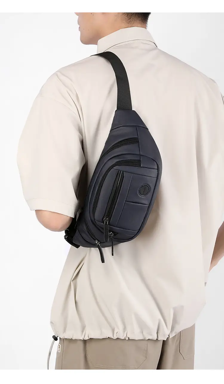 Men's Black Waist Bag with Adjustable Strap — feature 21