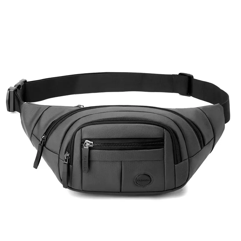 Men's Black Waist Bag with Adjustable Strap - Image 2