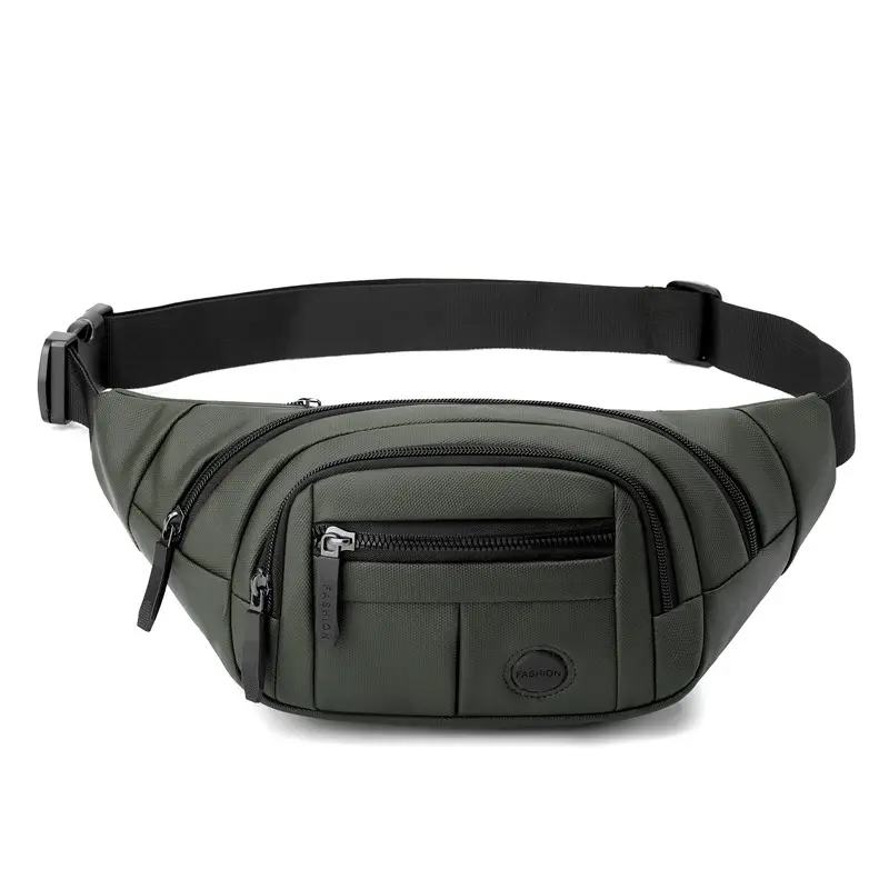 Men's Black Waist Bag with Adjustable Strap - Image 4