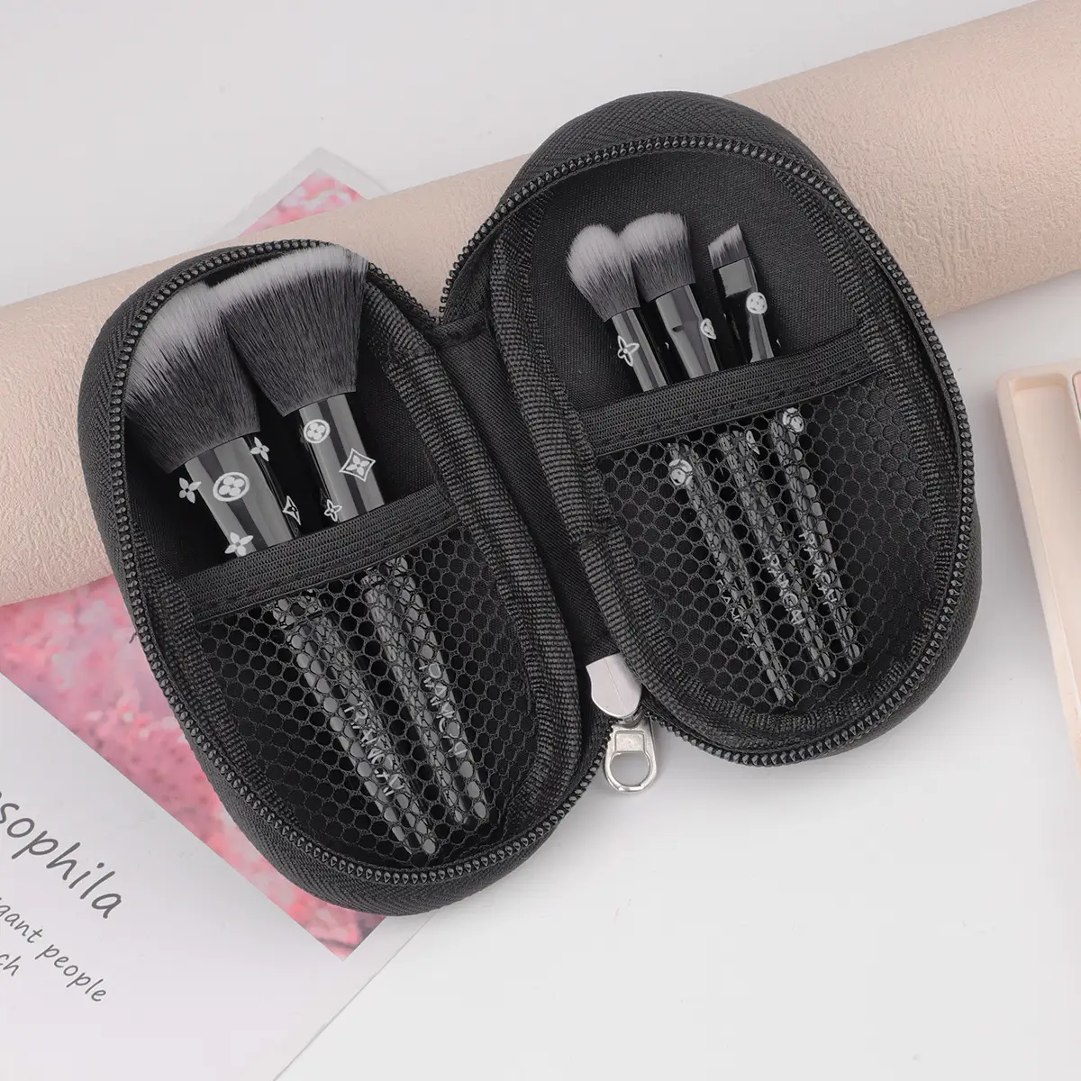 5 Mini Pink Makeup Brushes Set for Beginners — feature 9