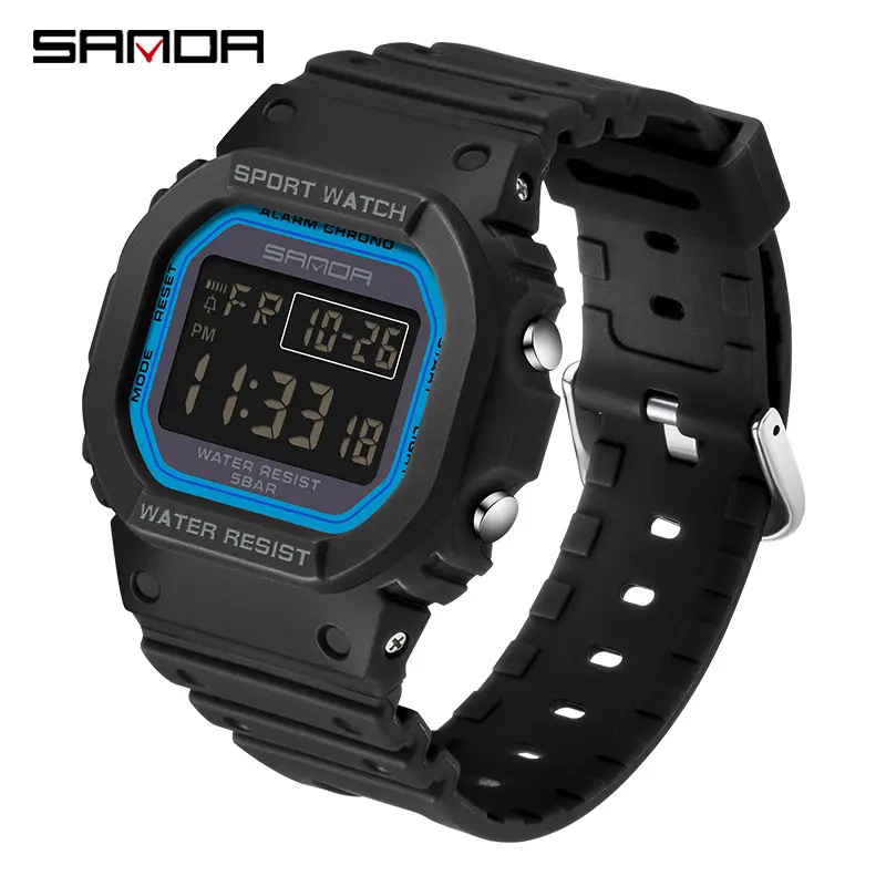Sanda Cross-border Hot Watch Waterproof Multi-function Electronic Watch for Men Women - Image 2