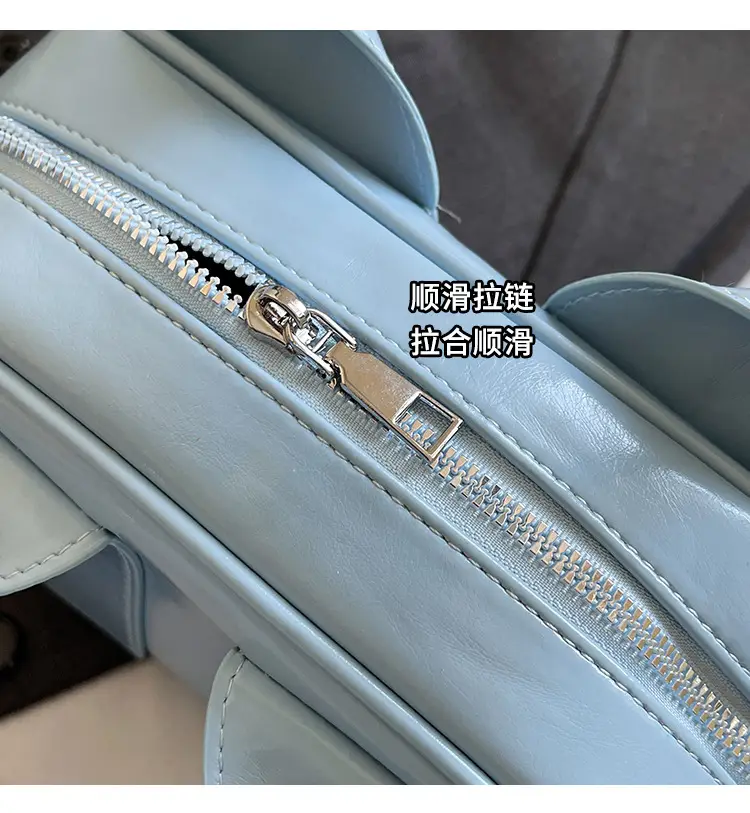 Women's Boston Bag Grey Leather Shoulder Crossbody 2025 — feature 7