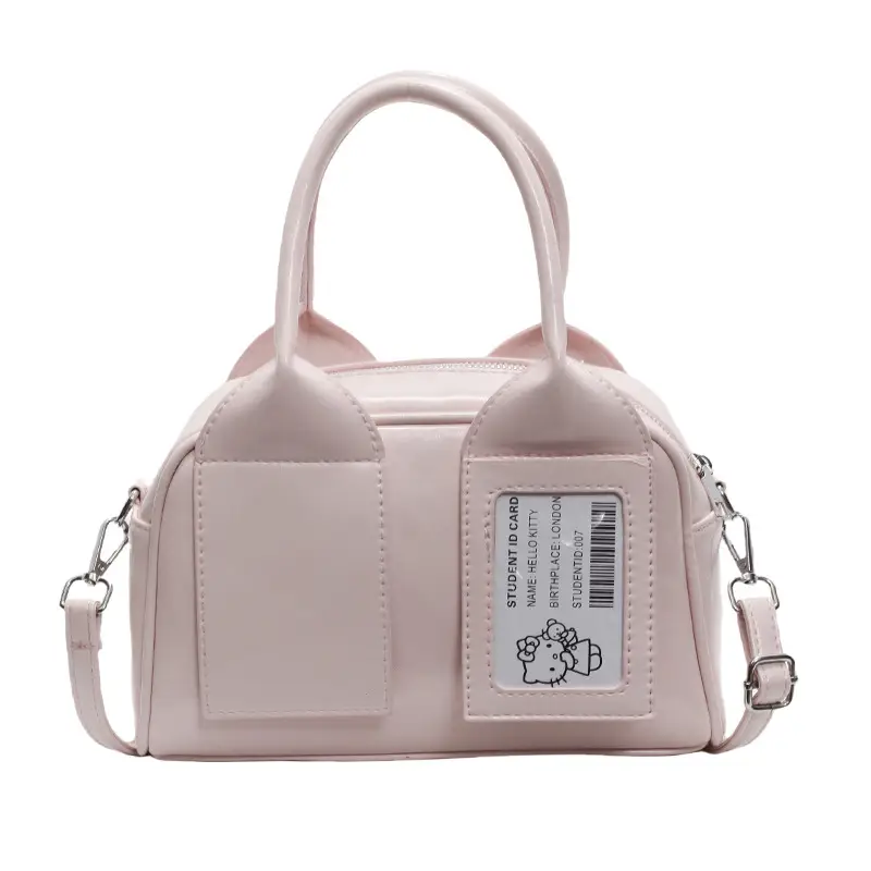Women's Boston Bag Grey Leather Shoulder Crossbody 2025 - Image 2