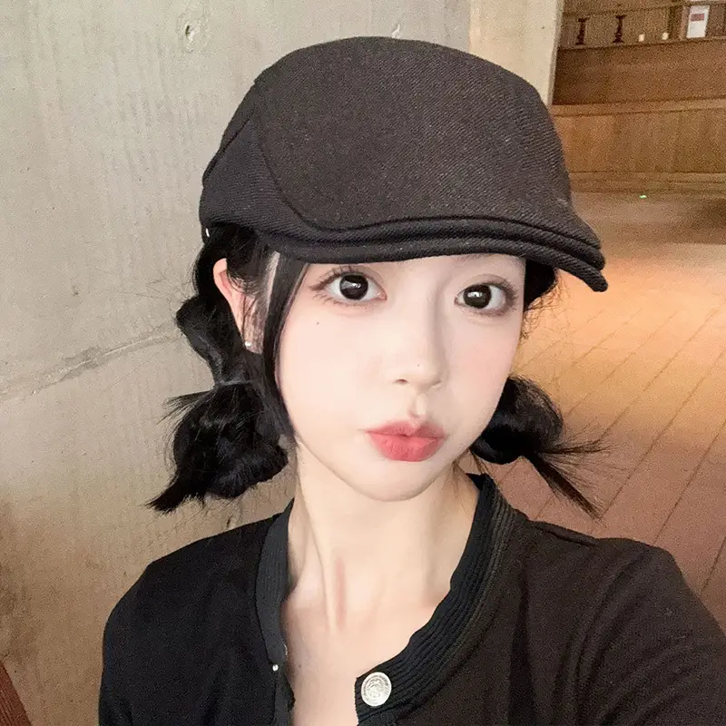 Japanese Literary Retro Black Progressive Cap for Kids — feature 21
