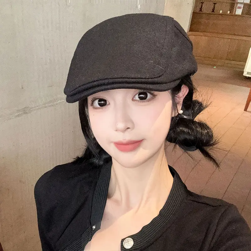 Japanese Literary Retro Black Progressive Cap for Kids — feature 23