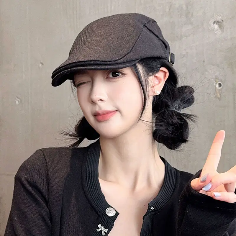 Japanese Literary Retro Black Progressive Cap for Kids — feature 26