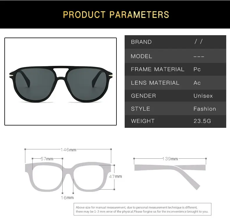 Retro Aviator Sunglasses Gray + Gray — feature 13
