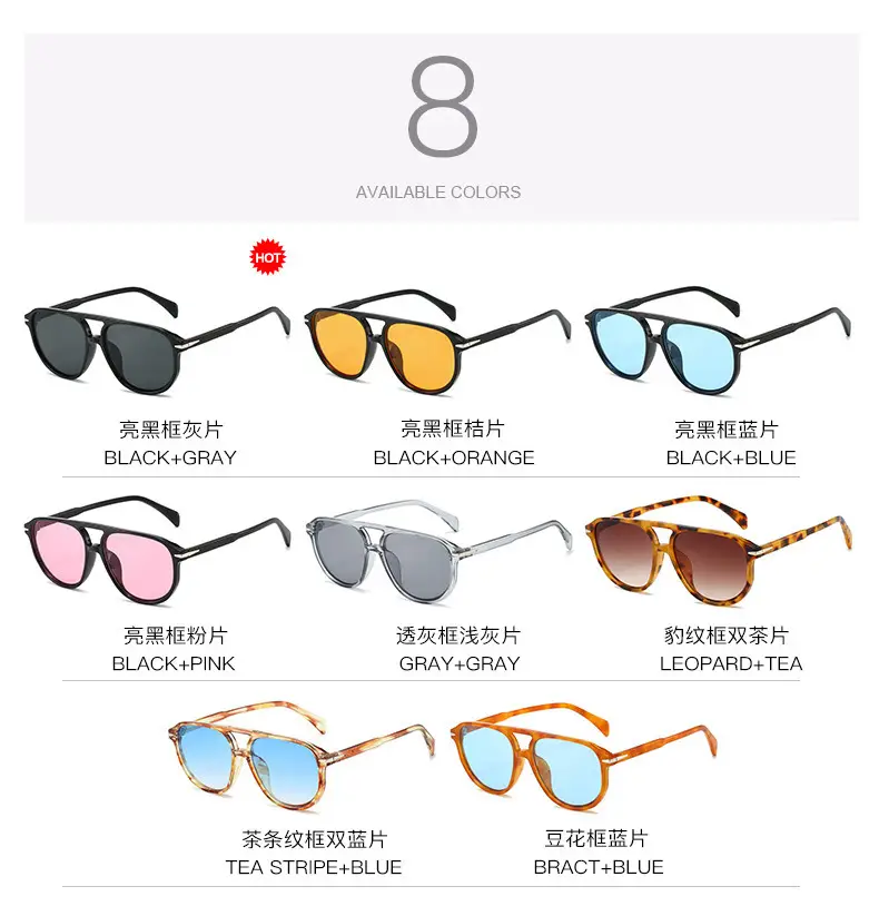 Retro Aviator Sunglasses Gray + Gray — feature 14