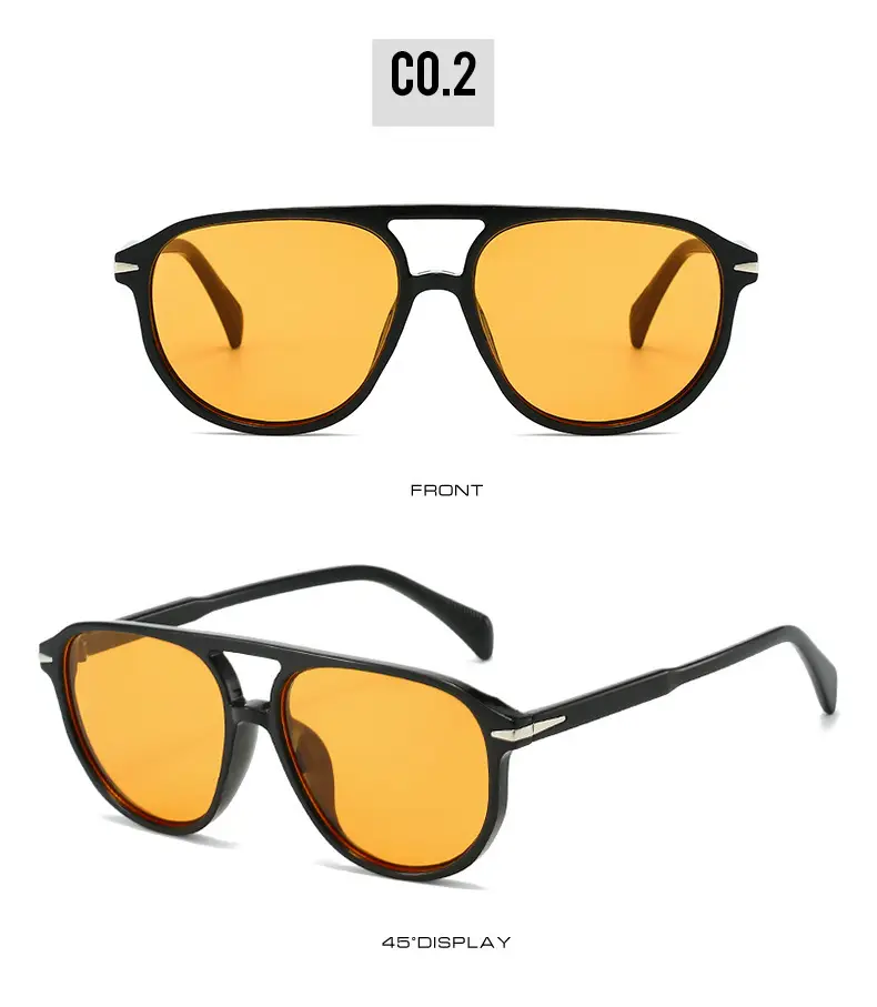 Retro Aviator Sunglasses Gray + Gray — feature 16