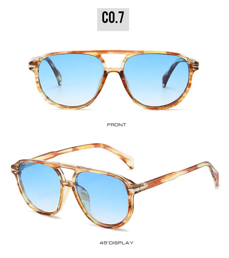 Retro Aviator Sunglasses Gray + Gray — feature 21