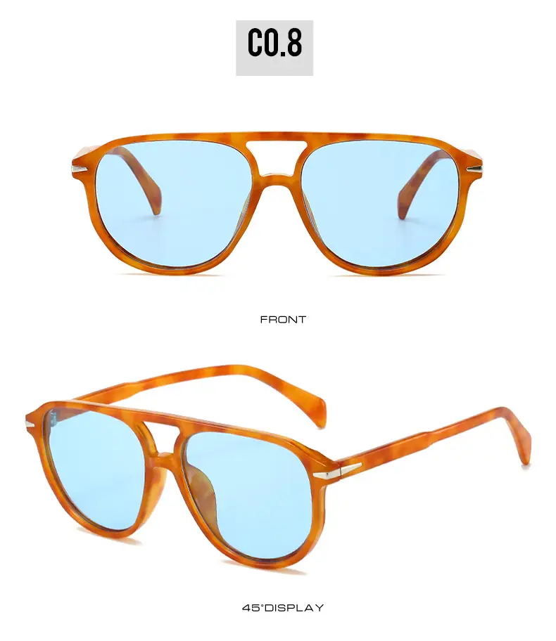 Retro Aviator Sunglasses Gray + Gray — feature 22