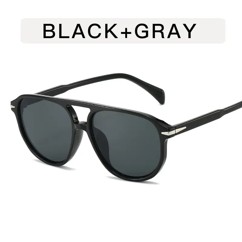 Retro Aviator Sunglasses Gray + Gray