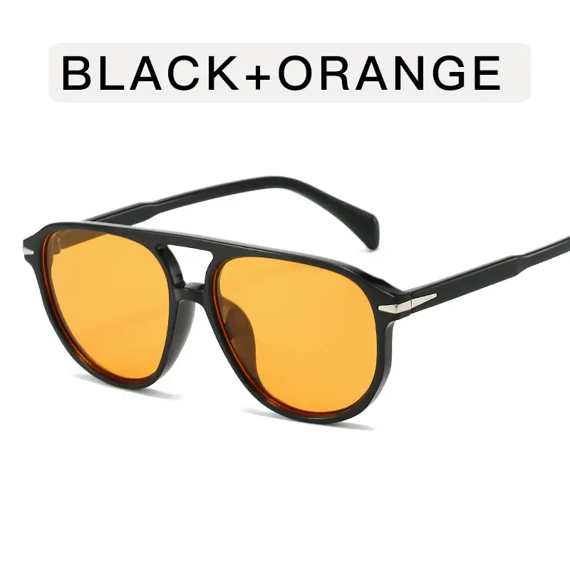 Retro Aviator Sunglasses Gray + Gray - Image 2