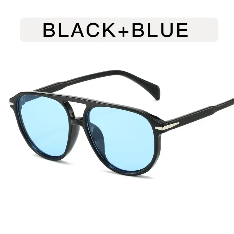 Retro Aviator Sunglasses Gray + Gray - Image 3