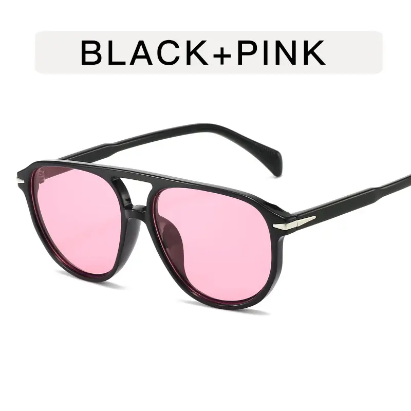 Retro Aviator Sunglasses Gray + Gray - Image 4