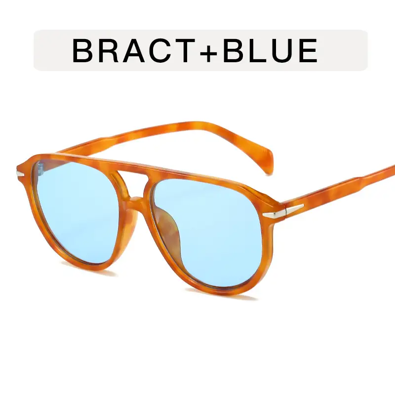 Retro Aviator Sunglasses Gray + Gray - Image 8
