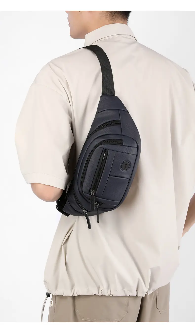 Men's Black Waist Bag 2025 Spring Lightweight Sports Fashion — feature 21