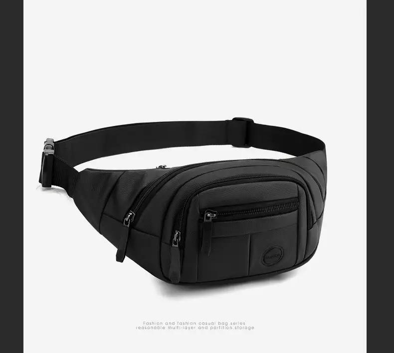 Men's Black Waist Bag 2025 Spring Lightweight Sports Fashion — feature 27