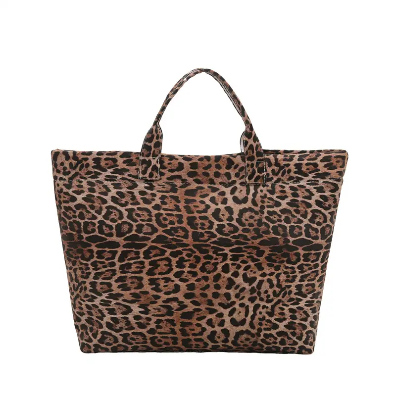 European American Leopard Print Large Tote Bag Women - Image 8