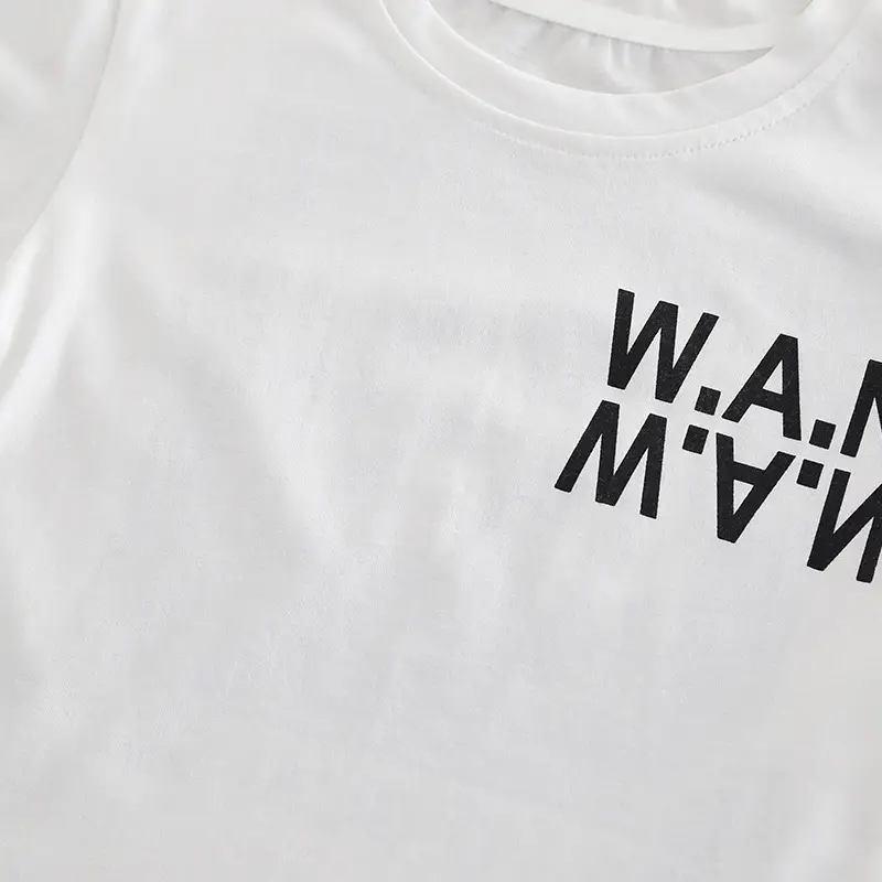 Boys Summer T-Shirt Shorts Set White Black New Baby Letter 1-5Y — feature 5