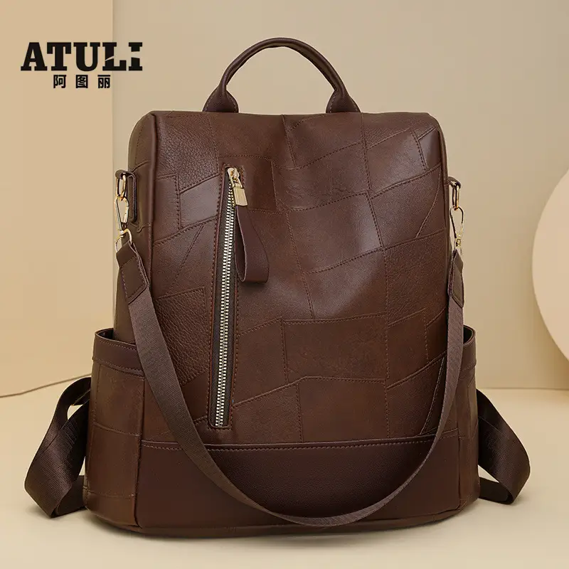 2025 Women's Black Quilted Shoulder Backpack - Image 7