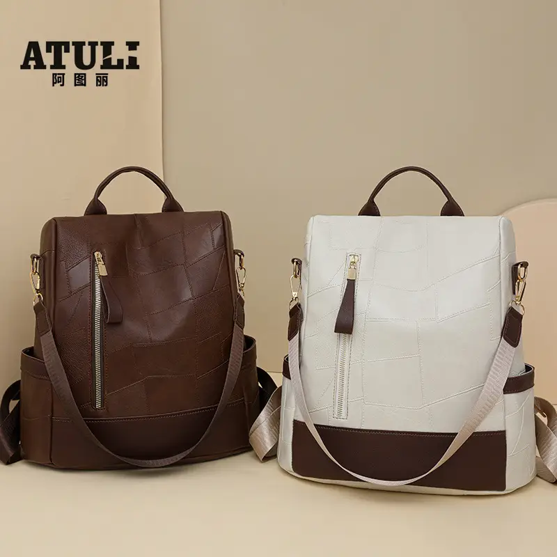 2025 Women's Black Quilted Shoulder Backpack - Image 8