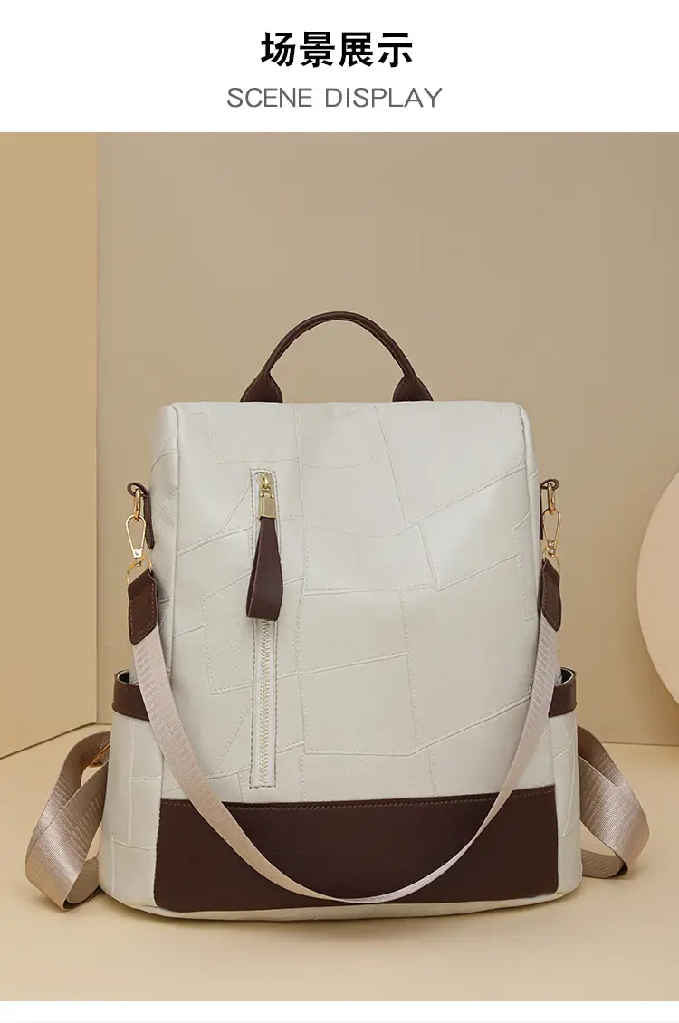 2025 Women's Black Quilted Shoulder Backpack — feature 15