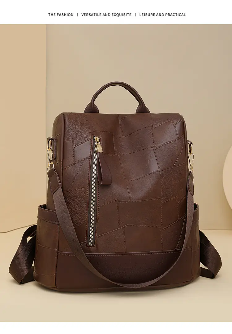 2025 Women's Black Quilted Shoulder Backpack — feature 17