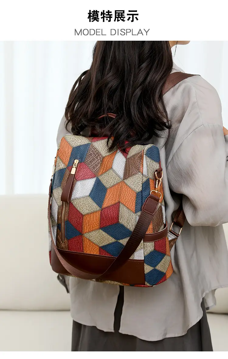 2025 Women's Black Quilted Shoulder Backpack — feature 19