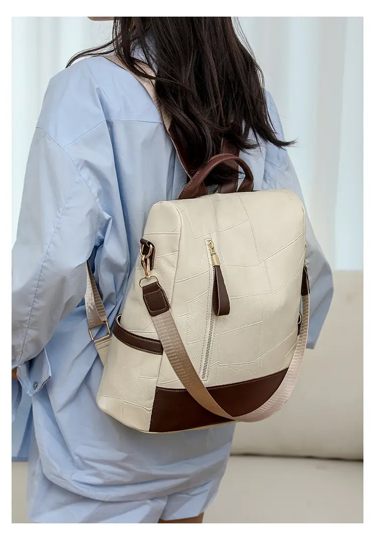 2025 Women's Black Quilted Shoulder Backpack — feature 26