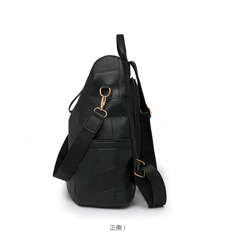2025 Women's Black Quilted Shoulder Backpack — feature 29