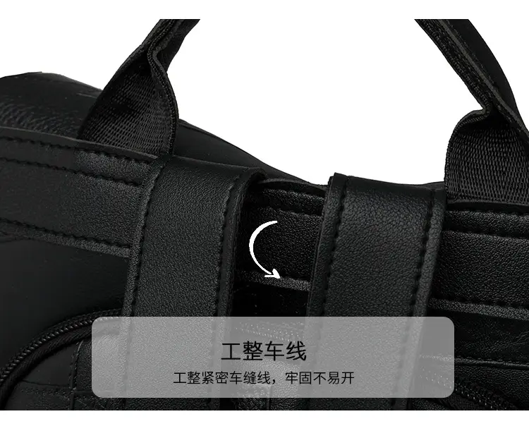 2025 Women's Black Quilted Shoulder Backpack — feature 35