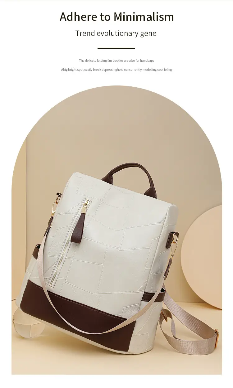 2025 Women's Black Quilted Shoulder Backpack — feature 5