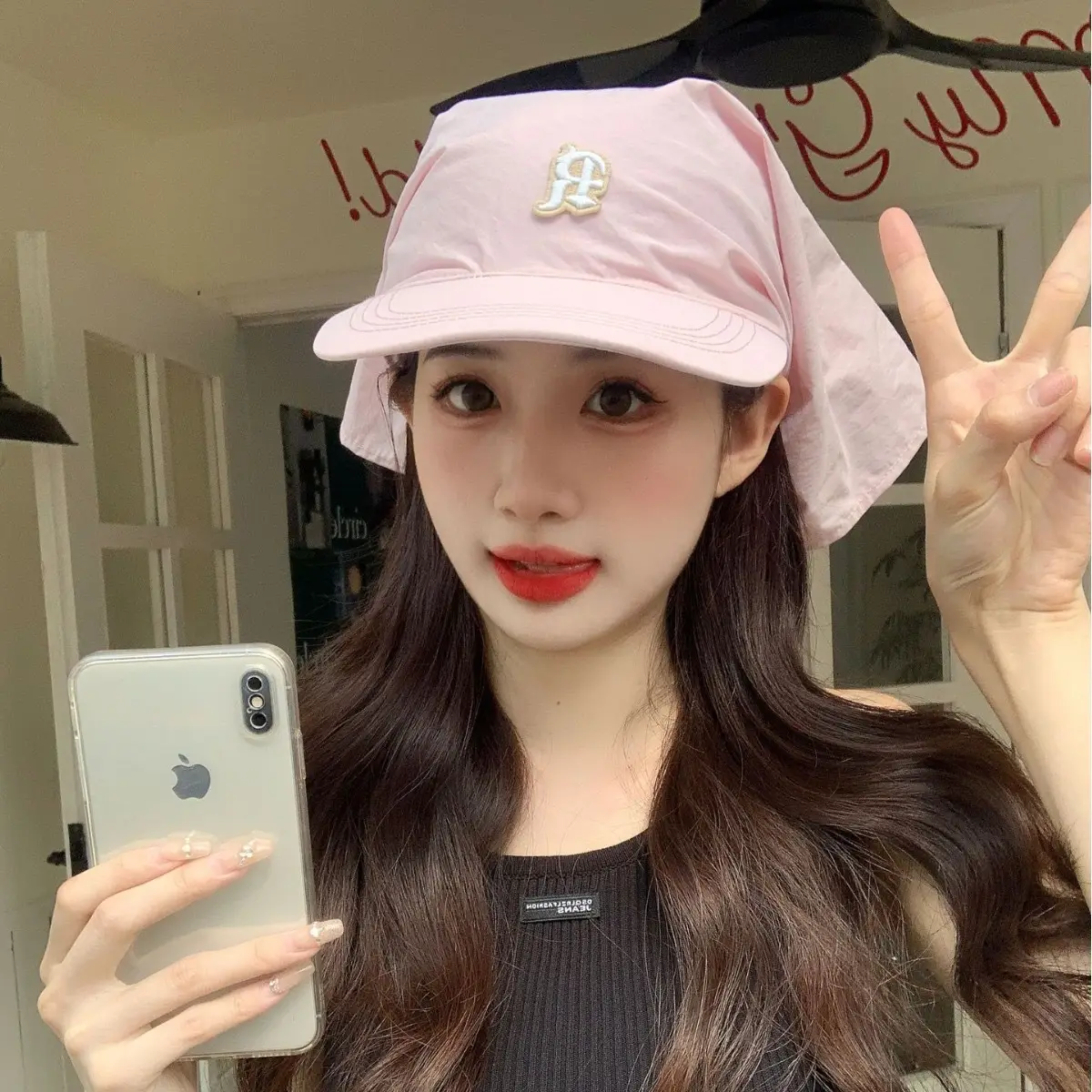 Japanese-style Korean-style Fashion All-match Plaid Fresh Tapes Cap Women's Summer Sunscreen and Sunshade All-match Photograph Cap - Image 2