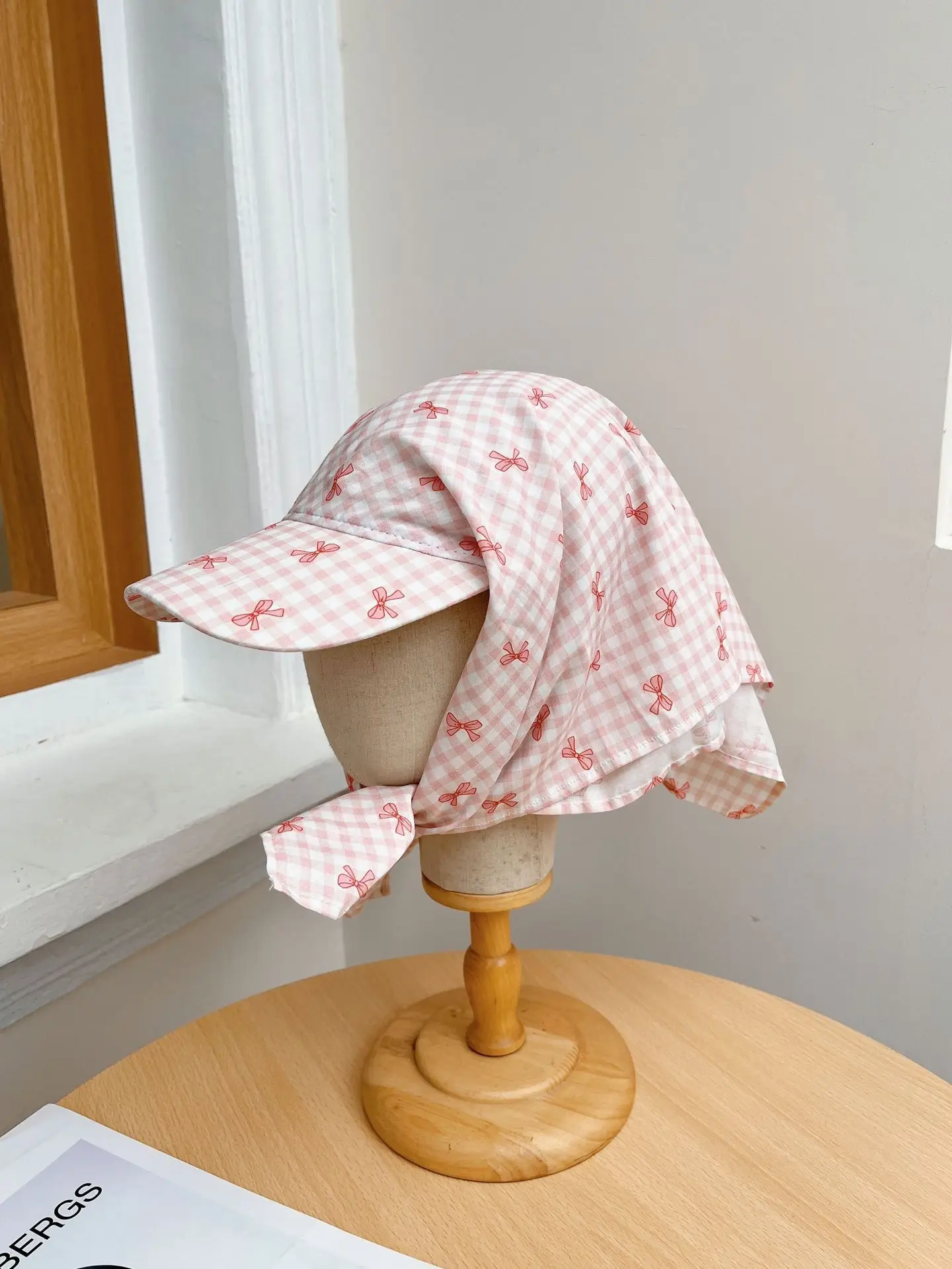 Japanese-style Korean-style Fashion All-match Plaid Fresh Tapes Cap Women's Summer Sunscreen and Sunshade All-match Photograph Cap - Image 21