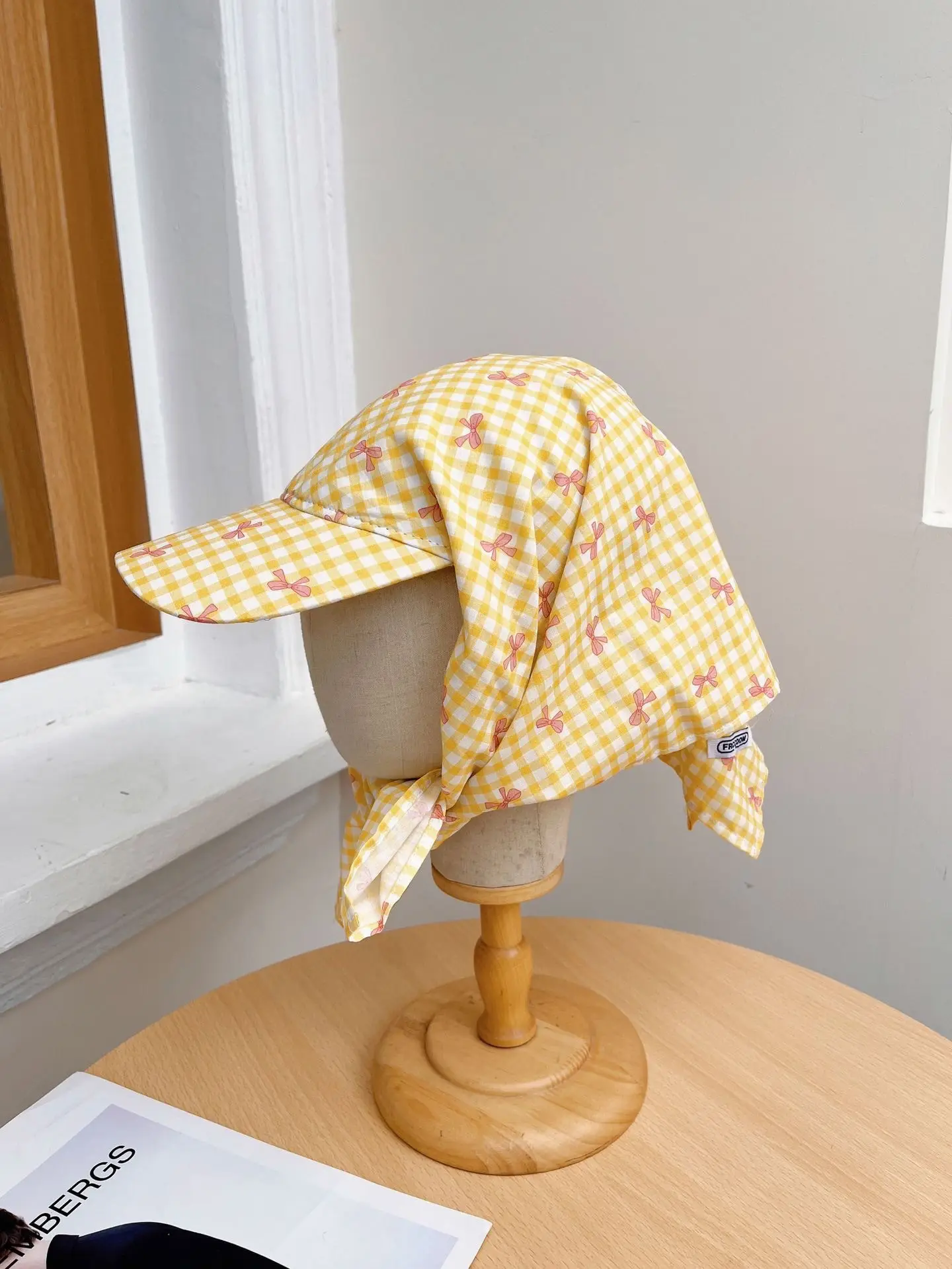 Japanese-style Korean-style Fashion All-match Plaid Fresh Tapes Cap Women's Summer Sunscreen and Sunshade All-match Photograph Cap - Image 22