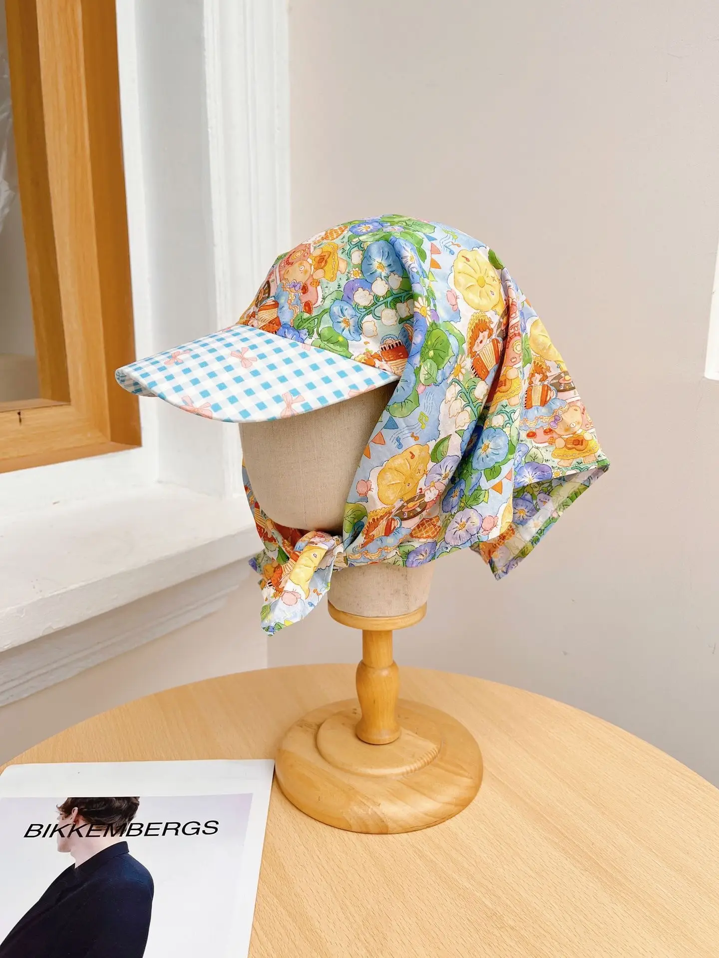 Japanese-style Korean-style Fashion All-match Plaid Fresh Tapes Cap Women's Summer Sunscreen and Sunshade All-match Photograph Cap - Image 27