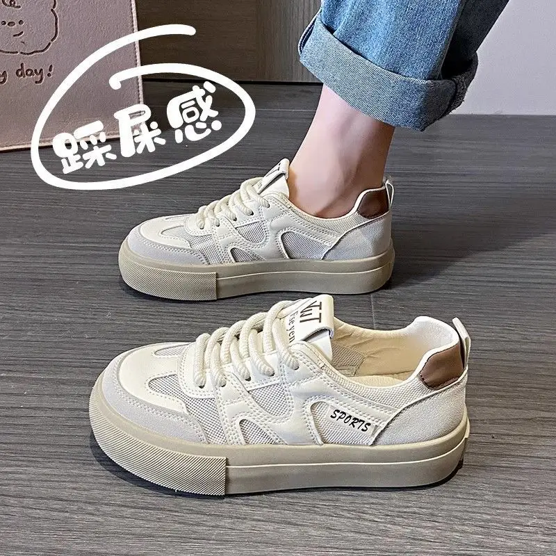 Women's 2025 Mesh Breathable Casual Sneakers White Blue - Image 4