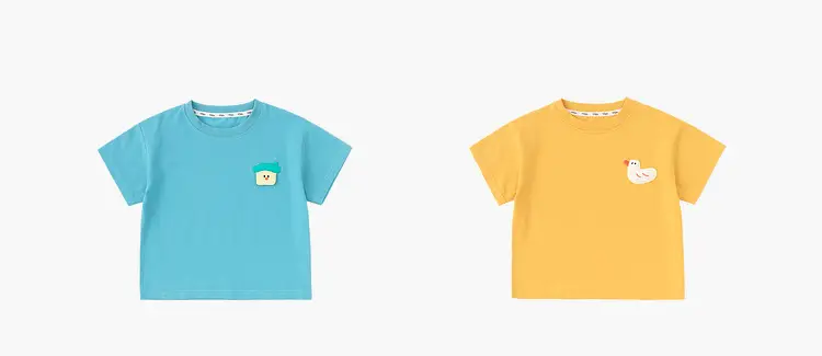 Dudui Kids T-shirt 7A Antibacterial Summer Wear — feature 10