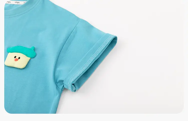 Dudui Kids T-shirt 7A Antibacterial Summer Wear — feature 24