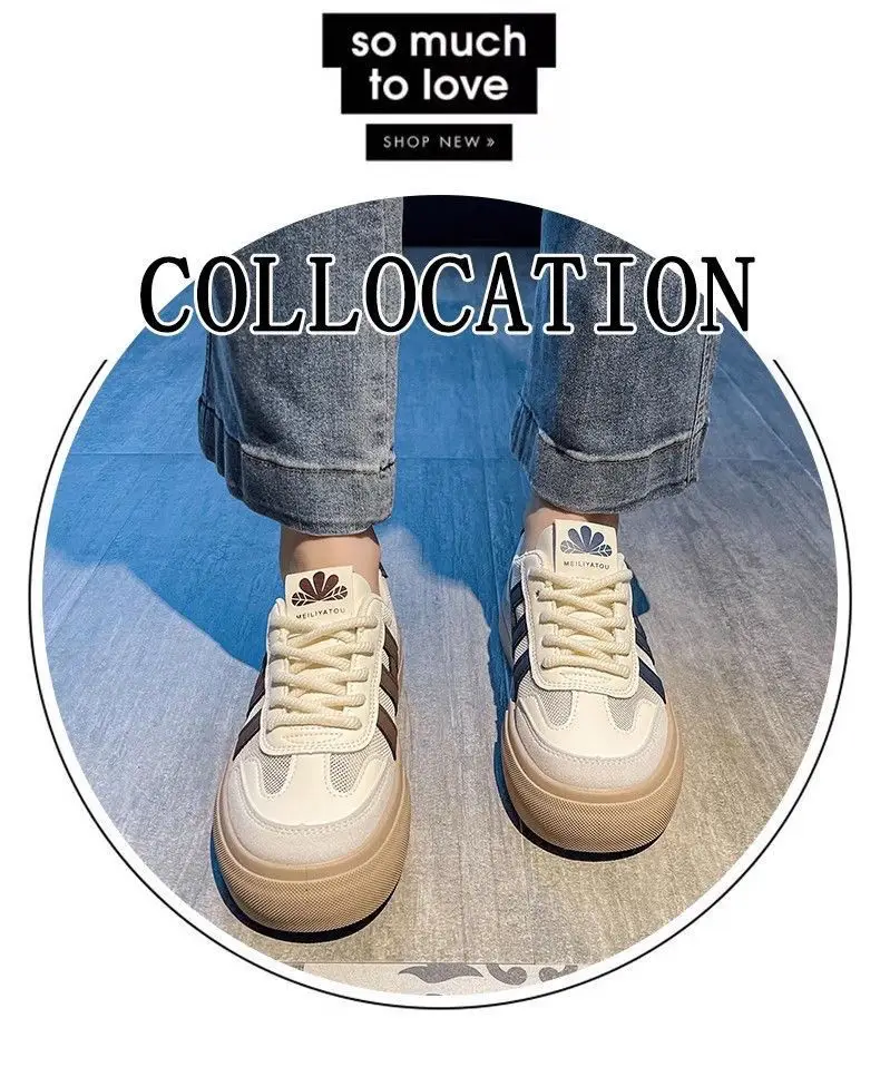 Women Thick Soled White Casual Sneakers 2025 — feature 5