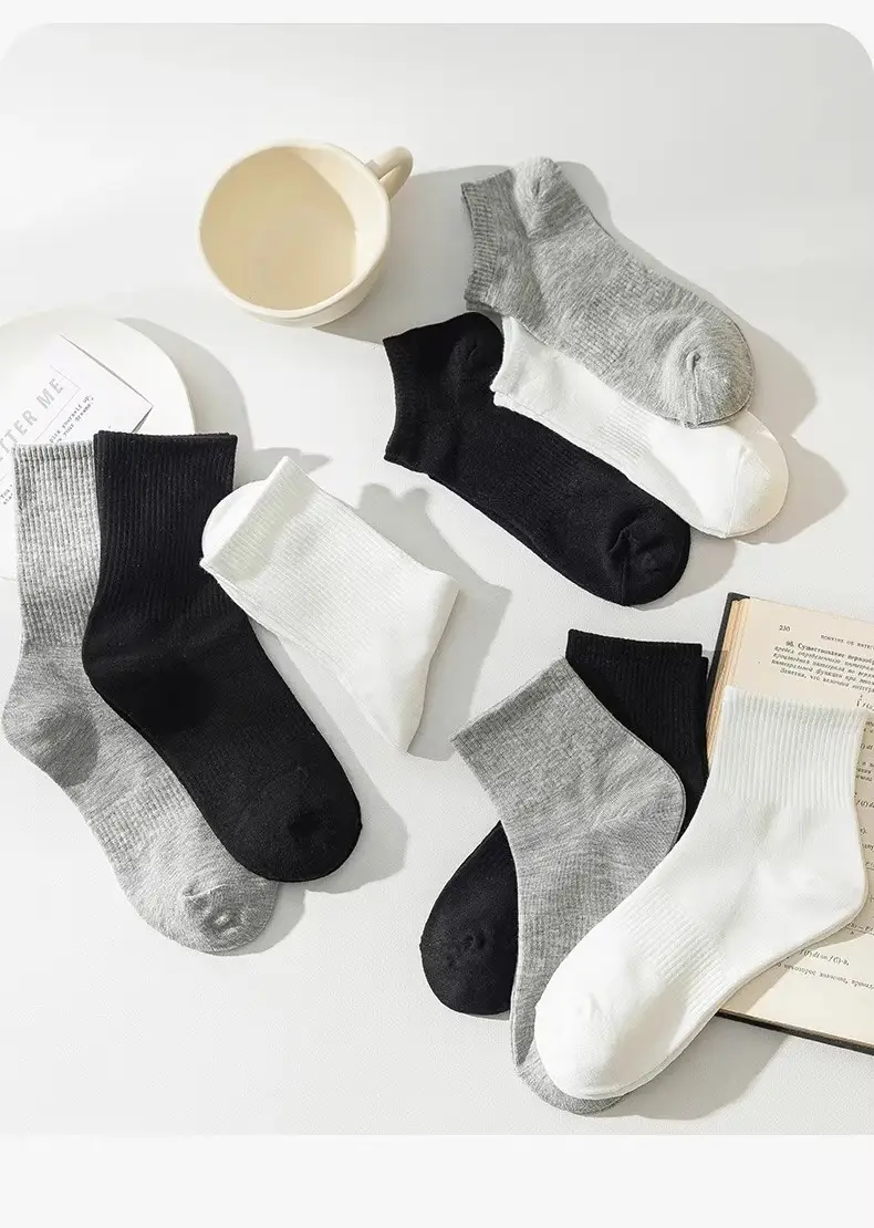 Socks men's deodorant sweat-absorbent spring and autumn cotton socks women's sports stockings wholesale Zhuji socks — feature 14