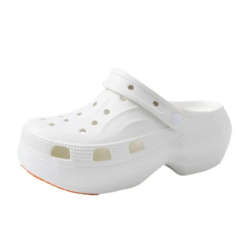 Non-slip Hole Shoes Women's Summer Outer Wear Breathable Baotou Slipper EVA Elevated Wear-resistant Non-smelly Feet Beach Thick Slippers - Image 8