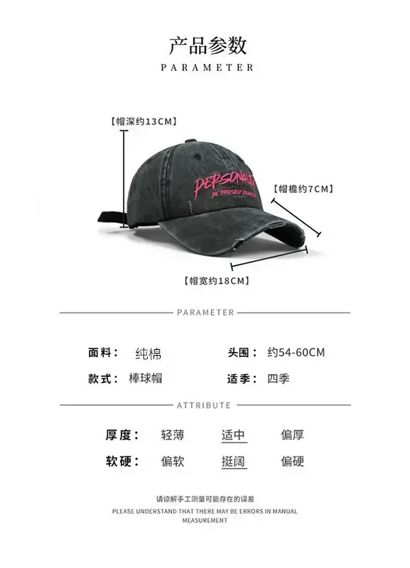 Personal Quality Letter Embroidered Baseball Cap for Men — feature 5