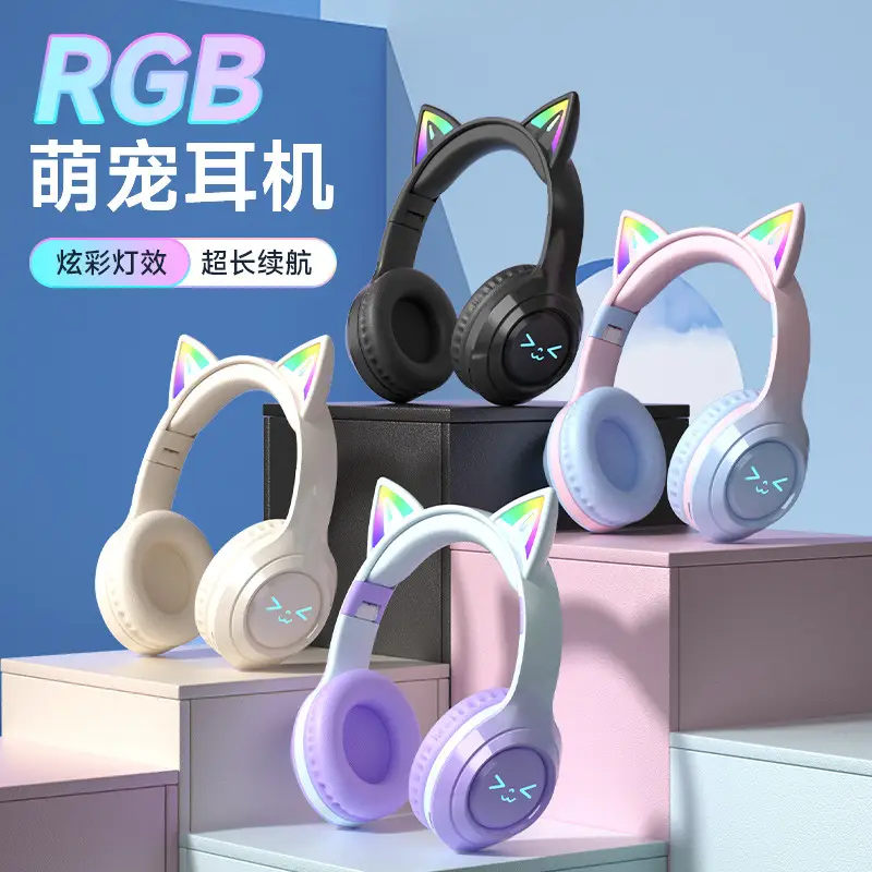 Wireless Cat Earheadset with Bluetooth 5.0 & Noise Reduction